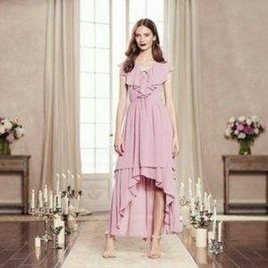 Lauren Conrad Runway Flowy Pink Hi-lo Dress 4